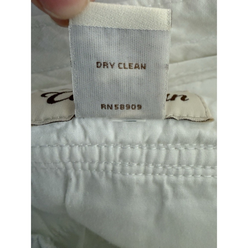 Caribbean Mens White 100% Linen Cargo Shorts 34x11 Relax Beach Resort Vacation - Picture 5 of 13